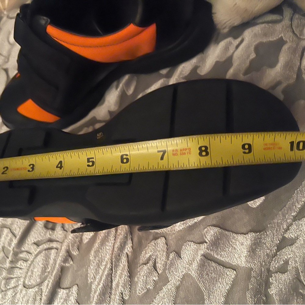 Gucci Women’s Shoes Black Orange Sneakers NWT SAKS FIFTH AVE AUTH 5.5 Leather - Picture 4 of 12
